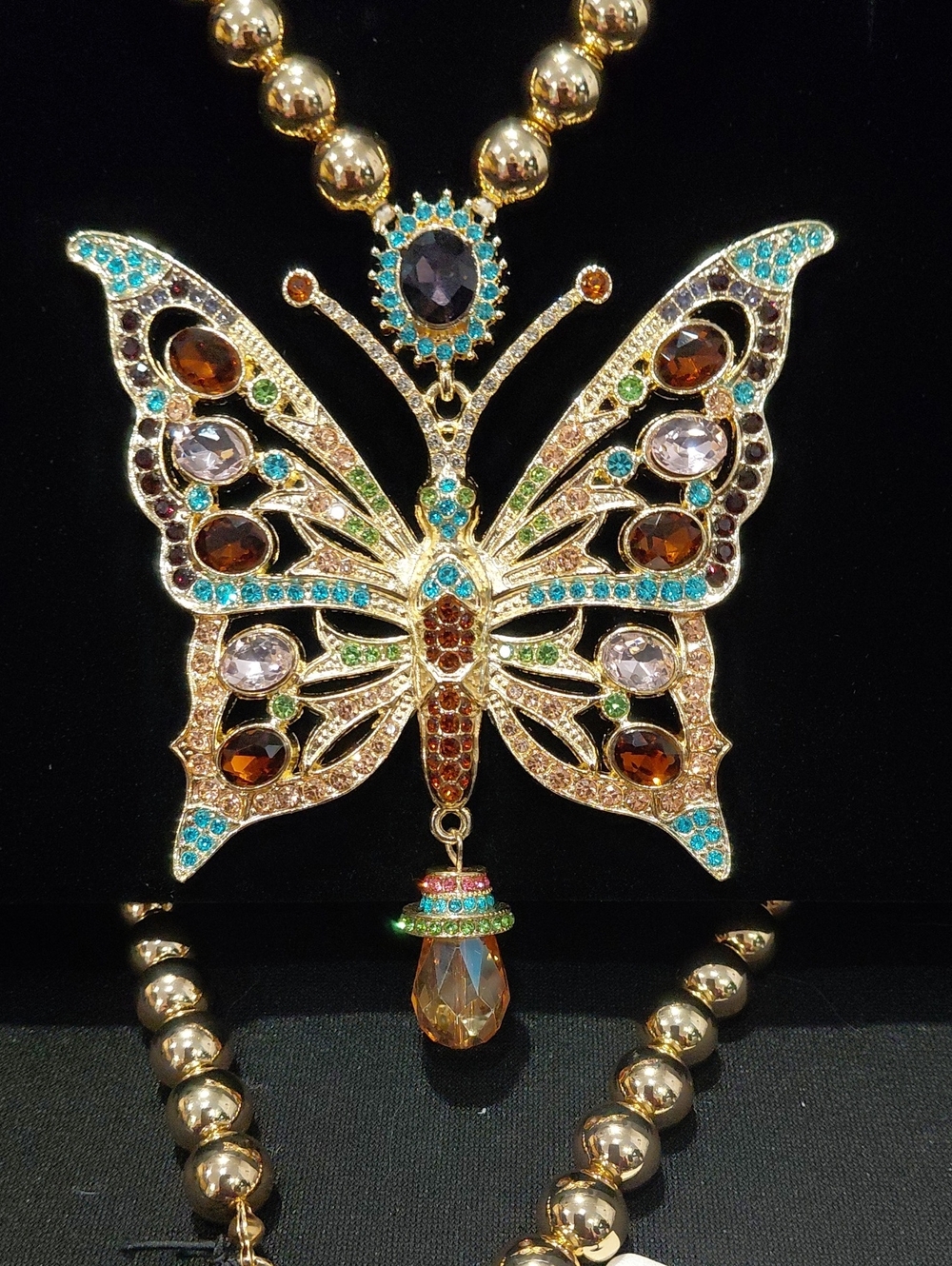 NATASHA Multicolor Butterfly Statement Necklace